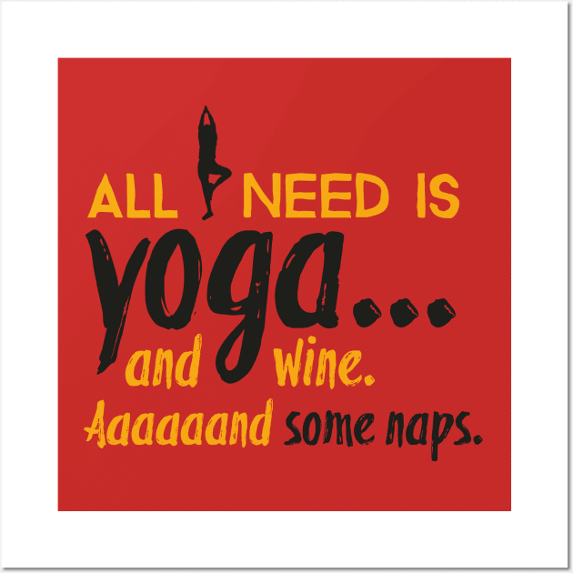 All I need is yoga Wall Art by nektarinchen